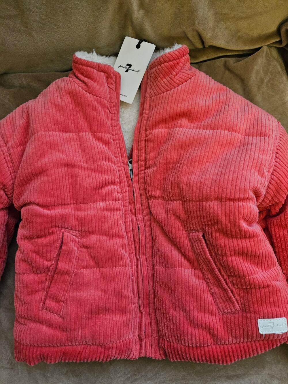 7 for All Mankind Infant Toddler Corduroy Coat NWT Size 24 months